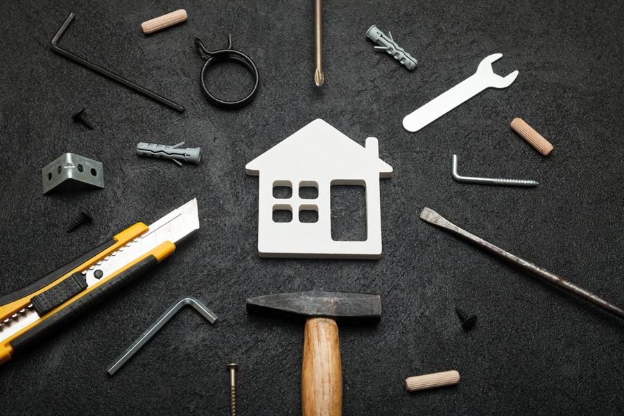 Werkzeuge für Reparaturen am Haus